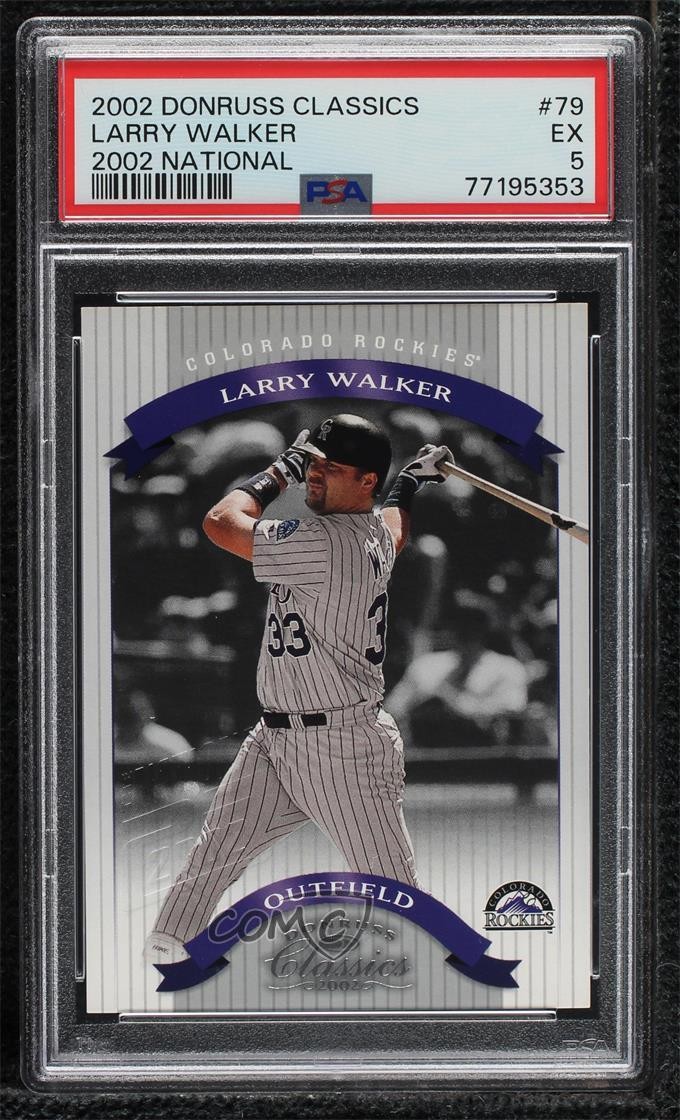 2002 Donruss Classics National Convention Embossing 4/5 Larry Walker HOF 02au