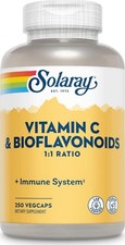 SOLARAY Vitamin C 500mg with Citrus Bioflavonoids, 1:1 Ratio - Antioxidant and -