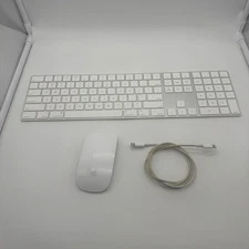 Apple Magic Keyboard with Numeric Keypad, Magic Mouse, Lightning Cable Bundle