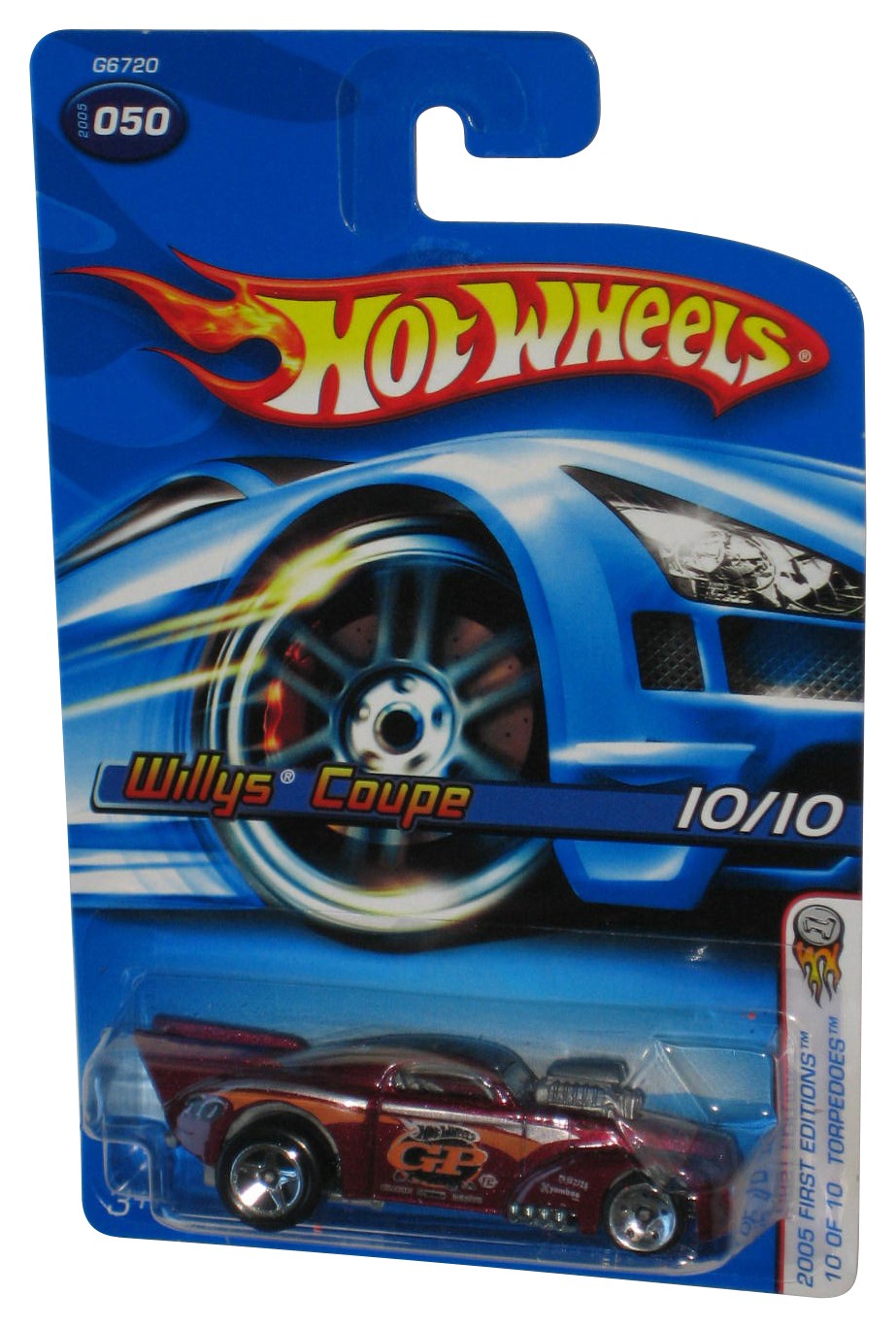 Hot Wheels 2005 First Editions 10/10 Torpedoes Burgundy Willys Coupe Toy Car #05