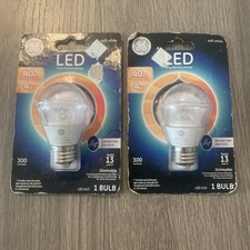 Lot Of 2 GE LED 40W Soft White Light Bulb 300 Lumens Clear Finish Dimmable New