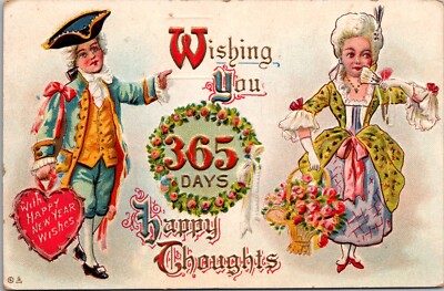 Wishing you 365 days Happy Thoughts Postcard