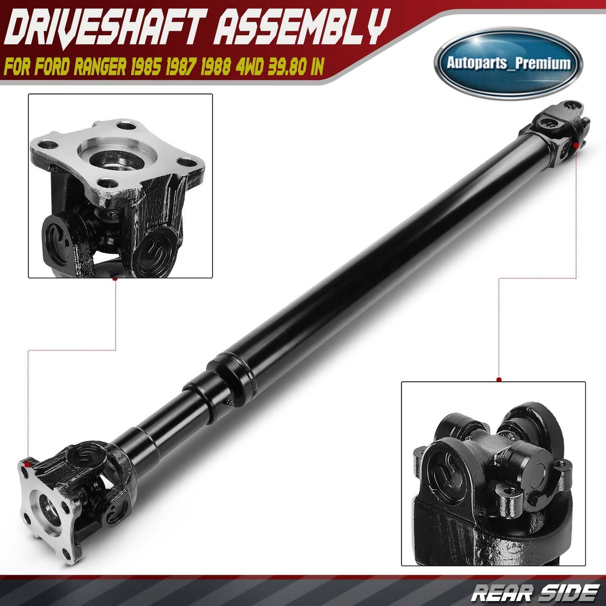Rear Side Driveshaft Prop Shaft Assy for Ford Ranger 1985 1987 1988 4WD  39.80 in