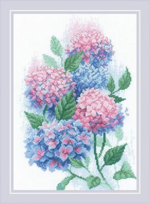 Riolis Counted Cross Stitch Kit Graceful Hydrangeas R2139