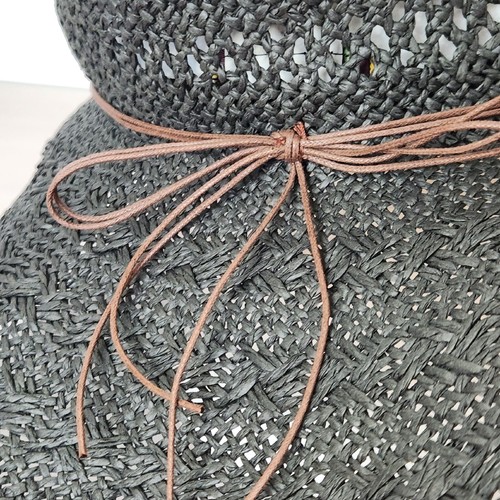 Sombrero de papel Scala Collezione para mujer Balck tejido sol playa sombrero sistema operativo - Imagen 8 de 10