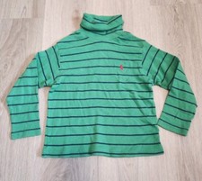 Polo Ralph Lauren 4/4T Green and Blue Striped Turtleneck
