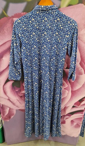 White Stuff Blue Mix Rua Jersey Shirt Dress - Size 10 New - Picture 2 of 4