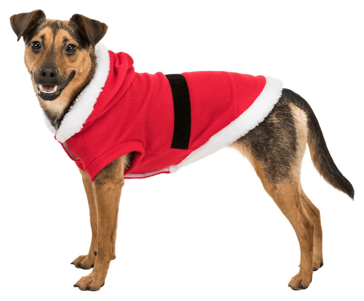 Christmas Dog Jumper Santa Size is Medium 45cm Back Length french
