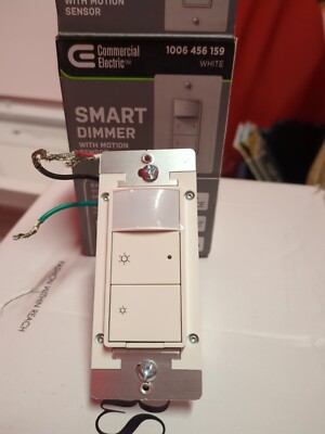COMMERCIAL ELECTRIC HPDA311CWB WIFI/BLUETOOTH SMART DIMMER/MOTION SENSOR WHITE