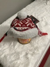 New w/Tags! 'Time for Joy' Holiday Snow Day Lined Cat Hat One Size Fits All