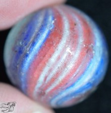 Handmade Mica Paneled Shrunken Onionskin Marble, 3/4 in, Good, Germany, S885