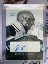 2021 Leaf Ultimate Draft Dwayne Eskridge Rookie Autograph /30 - Awesome RC Auto