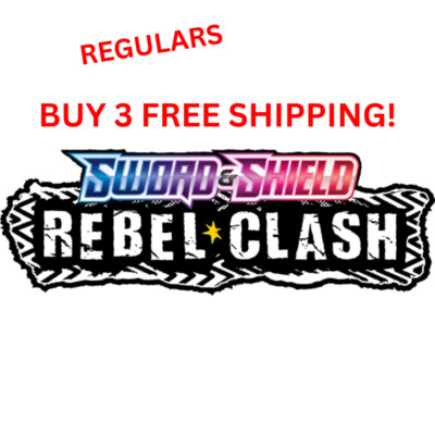 REBEL CLASH Pokémon TCG 1 - 192 - PICK YOUR OWN REGULAR LP/NM