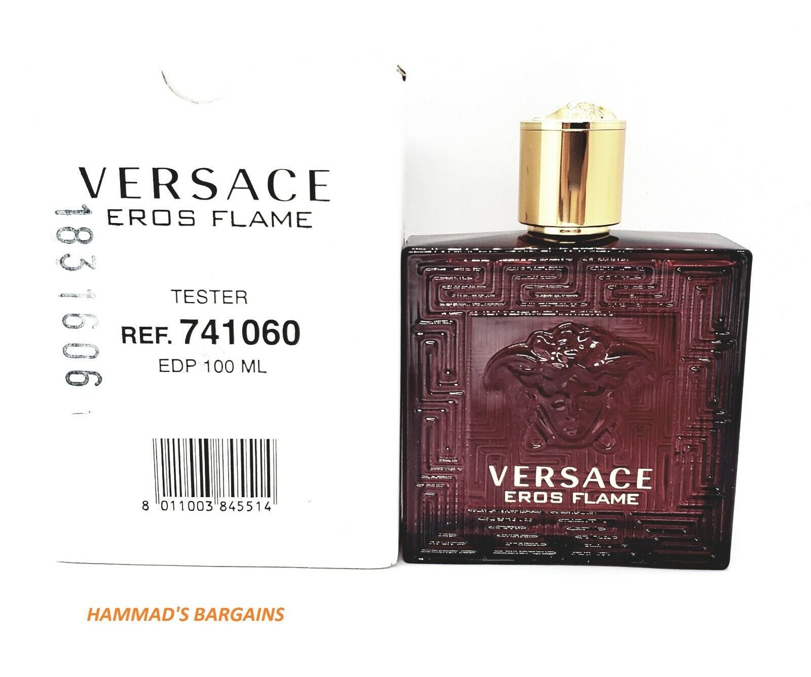 Afledning åbning Odds VERSACE EROS FLAME EDP 3.4 OZ / 100 ML FOR MEN WITH CAP (NEW IN WHITE BOX)  - Gingras Sleep Medicine