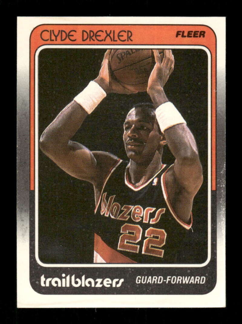 1988-89 Fleer Basketball 92 Clyde Drexler EX  BXCP23