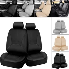 For Dodge Elite PU Leather Car Seat Covers 2 Front Seat Protector Full Surround