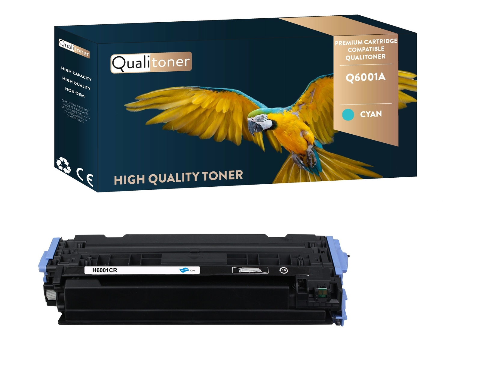 Toner HP Q6001A cyan compatible QUALITONER pour LaserJet 2600n