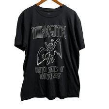 2017 THINK GEEK US Tour Led Zeppelin Spoof Black T Shirt XL Flying Monkey X1 A10