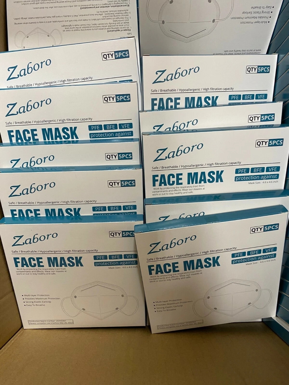 50 PCS KN 95 Disposable Face Mask High Filtration PM2.5 KN95 Masks Cover NEW