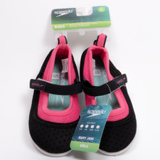 NEW - Speedo Girl's Kids Mary Jane Water Shoes PINK BLACK Size Small 5-6