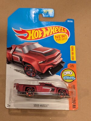 Solid Muscle Matte Red Hot Wheels 2017 HW Digital Circuit 292/365 2/5 Truck Nice