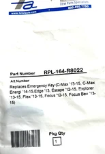 New OEM Ford Emergency High Security Key Blade Insert 164-R8022