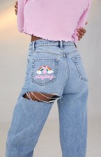 Jeans PacSun x Playboy Rainbow Playboy Bunny Cheeky anni 90 fidanzato donna 26