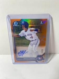 2022 Bowman Chrome 1st Bowman Martin Gimenez Orange Auto /25