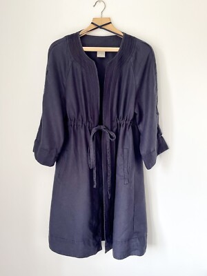 Knitted Jacket Poetry Linen Jacket Poetry Navy Linen Longline