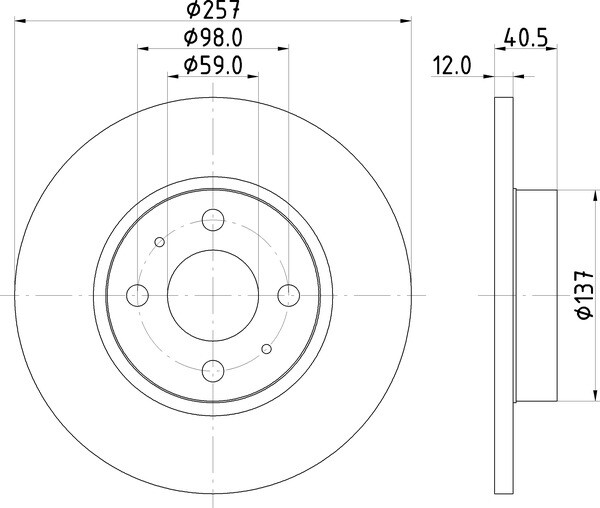 2x Mintex Discs Front fits Fiat 500 C 0.9 Lancia Ypsilon 1.2 Tipo 1.4 1.9 TD