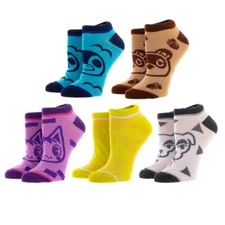 Animal Crossing Ankle Socks 5 Pack - Bioworld