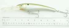 Almost Alive Deep Diving Plug Hard Bait for Trolling or Casting Green/Silver Dot