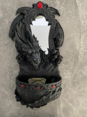 Drachen Spiegel mit Nebler und LED Beleuchtung - Gothic