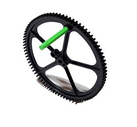 6 Rare K'NEX Large 5" Big Black Gears w/Offset Socket Crown Ferris Parts KNEX