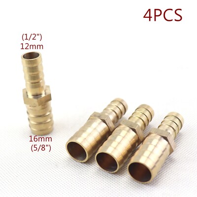 Unifizz 12mm Or 1/2" Brass Barb Hose Fitting Y Shape 3 Way Connector Barbed Splitter Fitting Splicer For Water Fuel Air