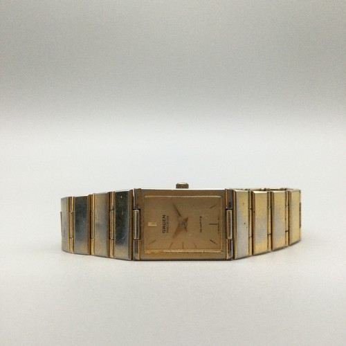 Vintage Precision Gruen Tank Watch Women 16mm Gold Tone New Battery 6.5" - Picture 5 of 17