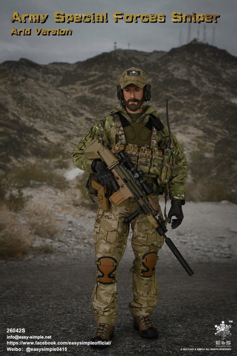 1/6 Scale Easy&Simple 26042S Army Special Forces Sniper Arid