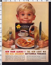 1962 Vintage Print Ad Albers Flapjack Buttermilk Pancake Mix
