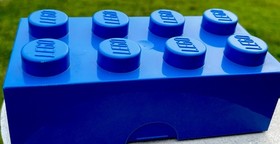 LEGO Storage Brick 8 Stud Large Blue Toy Box Bin Stackable Room Copenhagen 2012