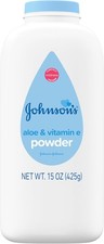 Johnson's Baby Powder, Naturally Derived Cornstarch with Aloe  Vitamin E, 15 Oz