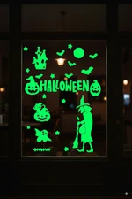 Halloween Luminous Window Gel Clings – 3Pck Stickers for Home Decor