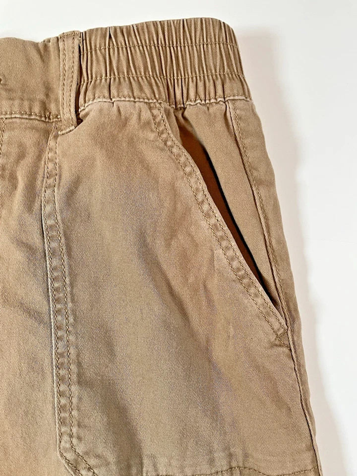 Pantalones cargo Celebrity rosa para mujer talla pequeña cintura elástica cordón puño 28X26 Foto 4 de 4