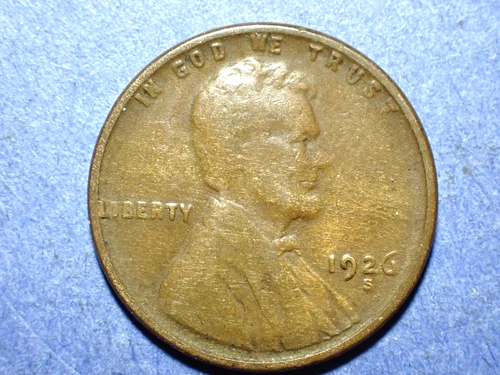 1926-S Lincoln Cent  Abt. VF