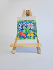 ACEO OOAK Original Barn Quilt Flowers Watercolor Painting