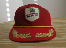 VINTAGE UPS Hat Cap Men Snapback Red Rope Next Day 2nd Day Air One Size USA Made