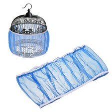 Bird Cage Seed Catcher, 8 Inch Bird Cage Net Cover, Blue, S 