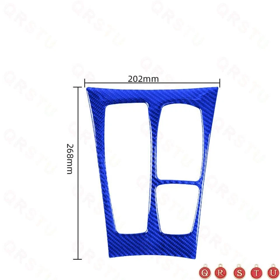 Cubierta de cuadro de cambio de marchas de fibra de carbono azul para BMW X5 E70 X6 E71 2011-2013 tipo B Foto 2 de 4