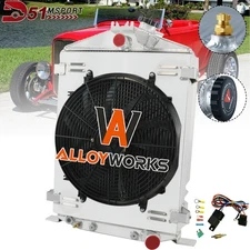 Aluminum Radiator Shroud Fan Relay Kits for Ford 1932 Hi Boy Street Rod Rat Rod