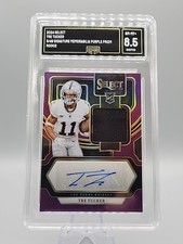 Tre Tucker 5/49 Signiture Memorabilia Purple Prism Auto 2024 SELECT 