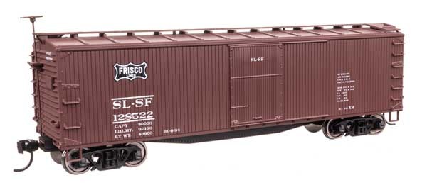 Walthers Mainline 910-40199 HO Scale 40' Wood Boxcar RTR Frisco #128522